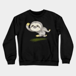 Sloth running fast Crewneck Sweatshirt